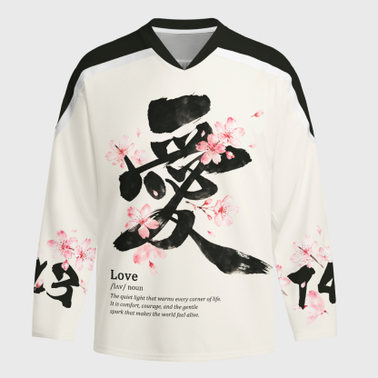Tokyo-Tiger Love In Bloom Long-Sleeve Hockey Jersey