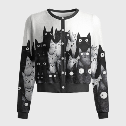 Tokyo-Tiger The Judgmental Stare Of Cats Women's Lightweight Cardigan