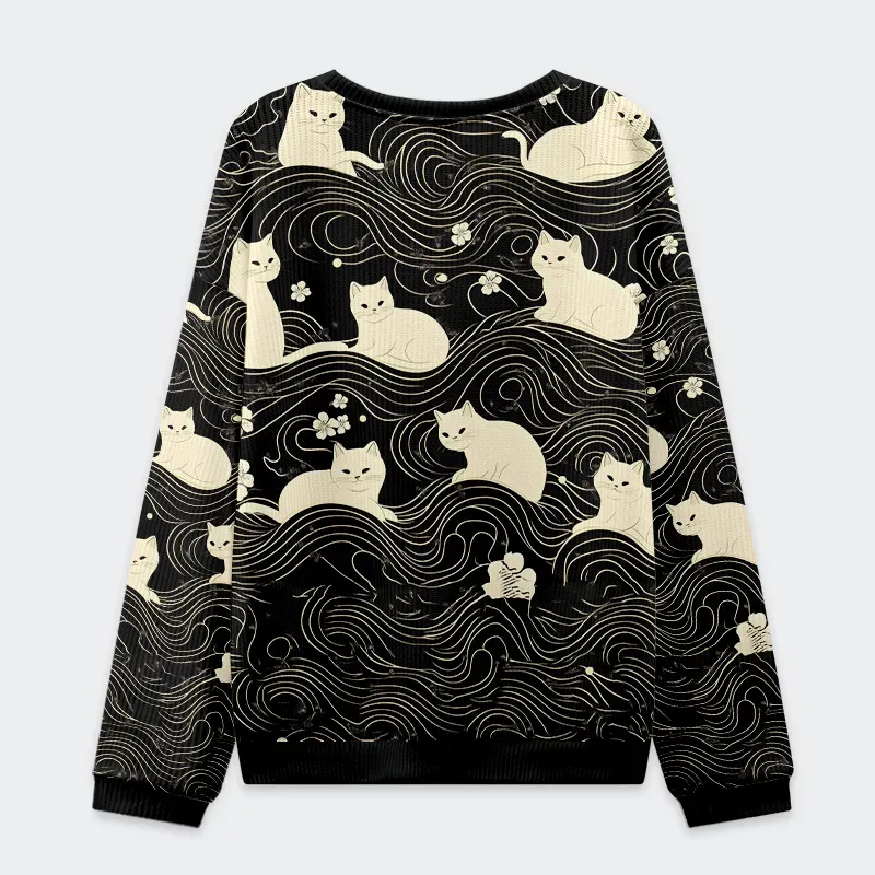 Tokyo-Tiger Mysterious Cat Christmas Ugly Sweatshirt