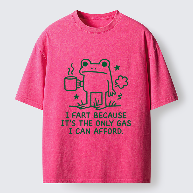 Tokyo-Tiger Funny Cute Frog Gas Meme Washed T-Shirt