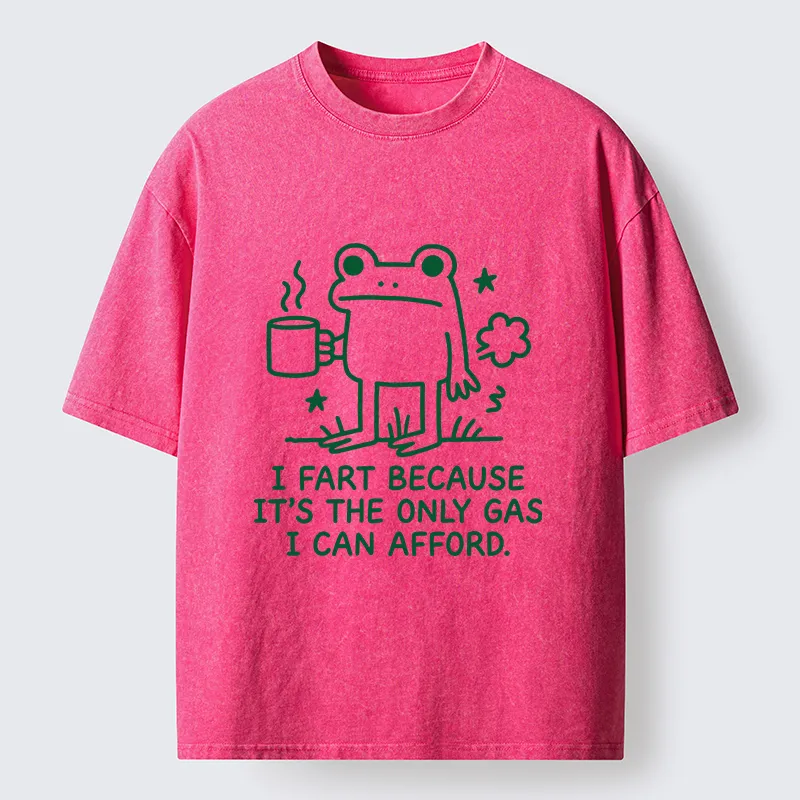 Tokyo-Tiger Funny Cute Frog Gas Meme Washed T-Shirt