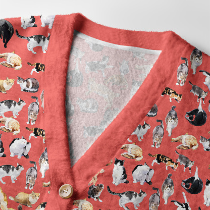 Tokyo-Tiger Cats Collection Ugly Cardigan Sweater