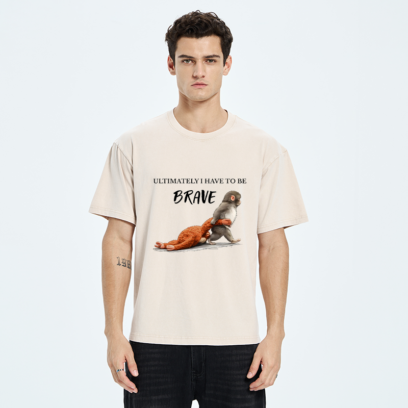Tokyo-Tiger Punch Needs To Learn To Be Brave Washed T-Shirt