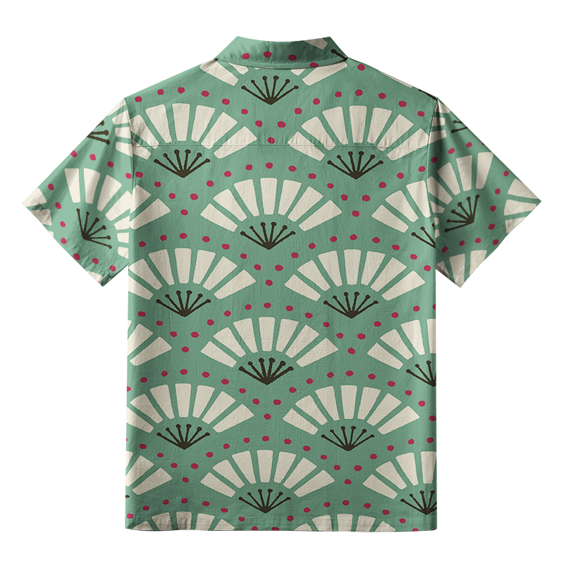 Tokyo-Tiger Japanese Fan Button-up Shirt