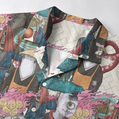 Tokyo-Tiger Wandering Yokai Aloha Hawaiian Shirt