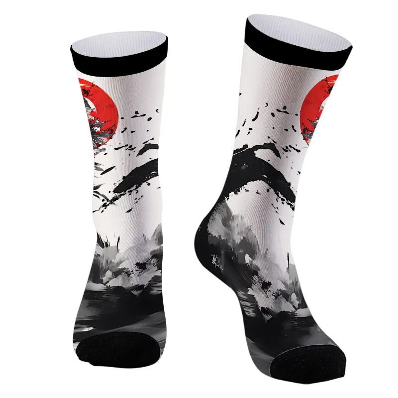 Tokyo-Tiger Samurai Sword And Flower Socks