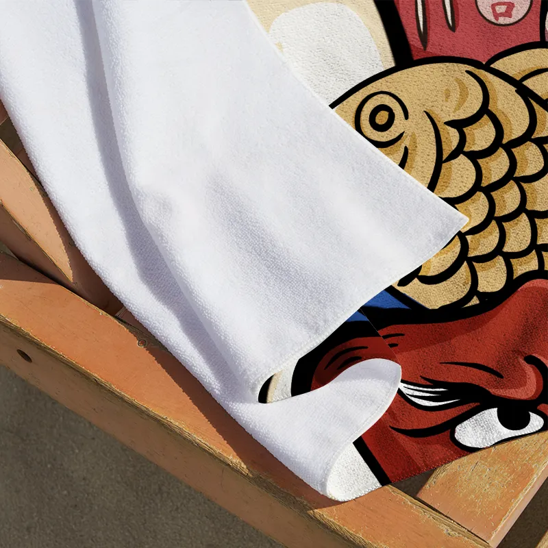 Tokyo-Tiger Traditional Japanese Elements Beach Towel