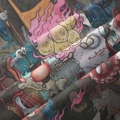 Tokyo-Tiger Wandering Yokai Aloha Hawaiian Shirt