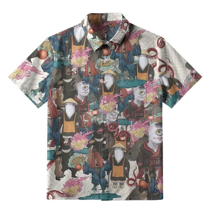 Tokyo-Tiger Wandering Yokai Button-up Shirt