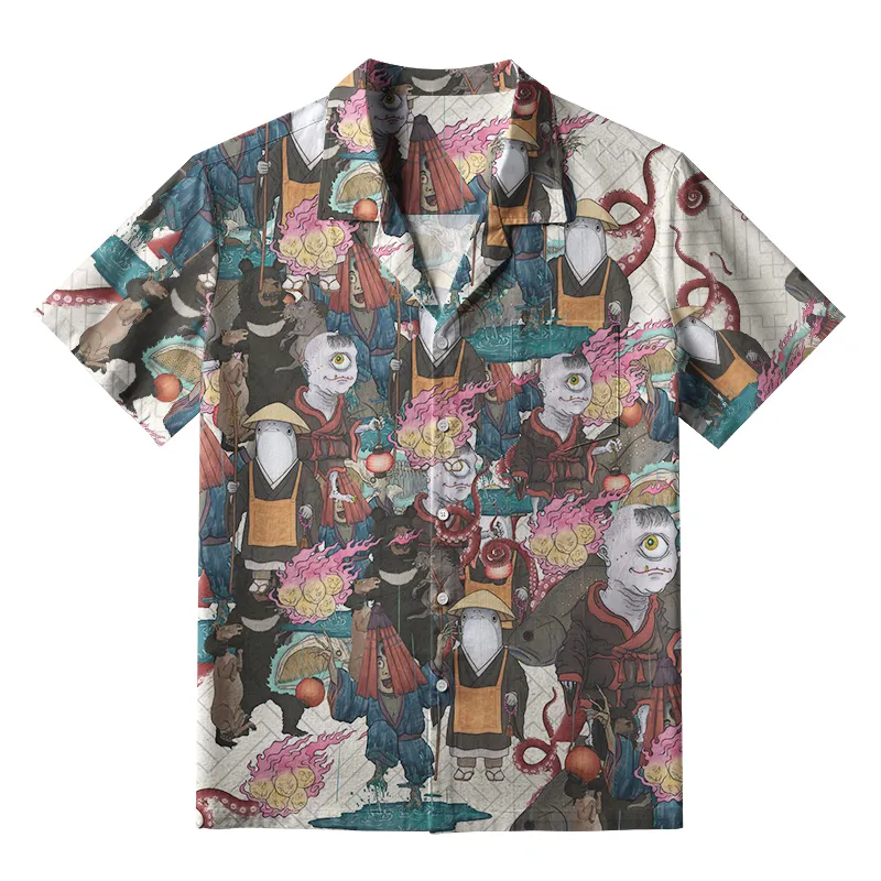 Tokyo-Tiger Wandering Yokai Aloha Hawaiian Shirt
