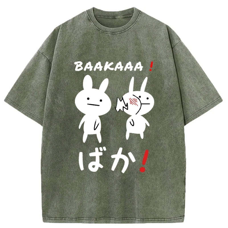 Tokyo-Tiger Anime Baka Manga Slap Washed T-Shirt