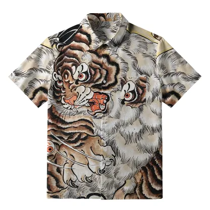 Tokyo-Tiger Fierce Tiger Roar Button-up Shirt