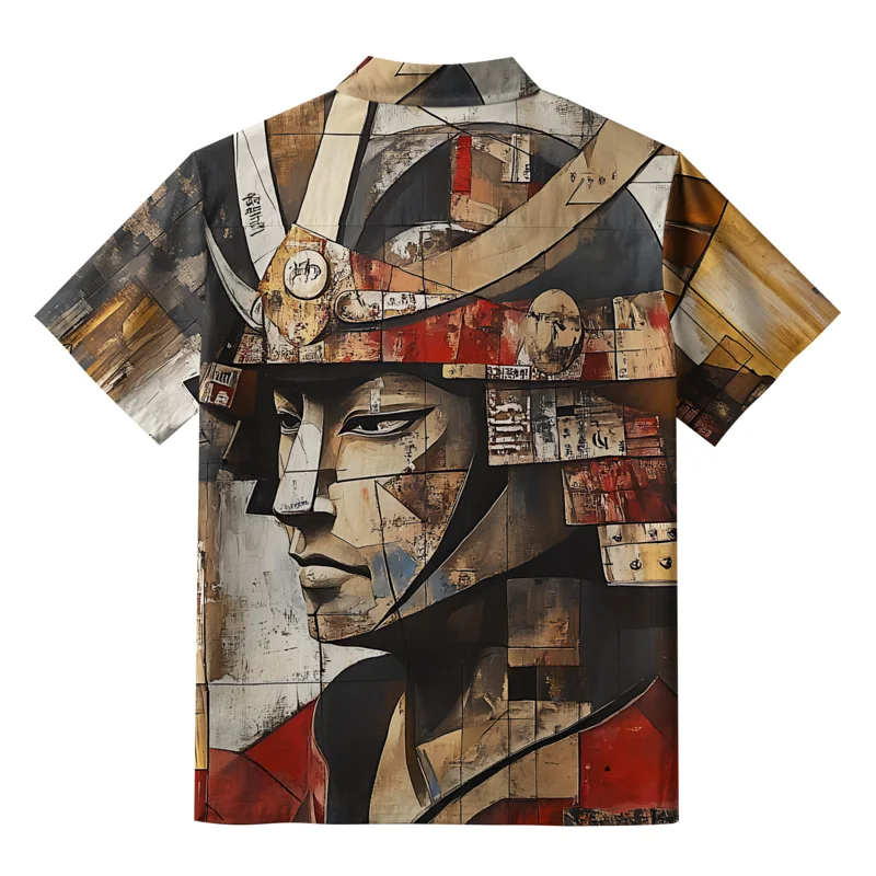 Tokyo-Tiger Abstract Japanese Samurai Aloha Hawaiian Shirt