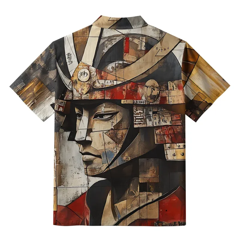 Tokyo-Tiger Abstract Japanese Samurai Aloha Hawaiian Shirt