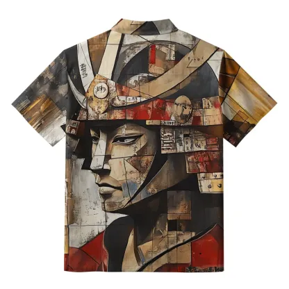 Tokyo-Tiger Abstract Japanese Samurai Aloha Hawaiian Shirt