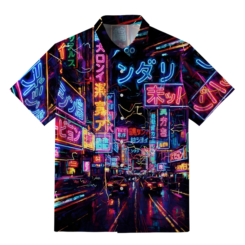 Tokyo-Tiger Tokyo Street Scene Button-up Shirt