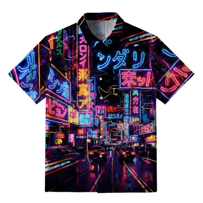 Tokyo-Tiger Tokyo Street Scene Button-up Shirt