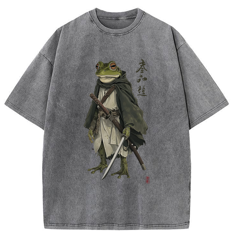 Tokyo-Tiger Frog Warrior Japan Washed T-Shirt