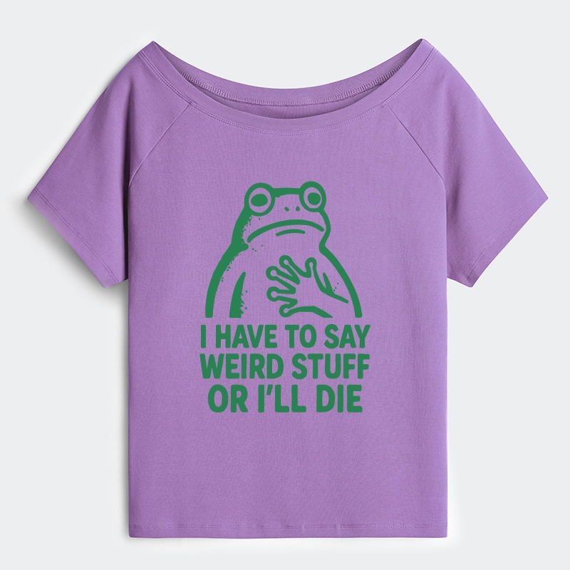 Tokyo-Tiger Weird Frog Funny Meme Off Shoulder T-Shirt