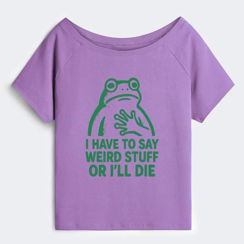 Tokyo-Tiger Weird Frog Funny Meme Off Shoulder T-Shirt