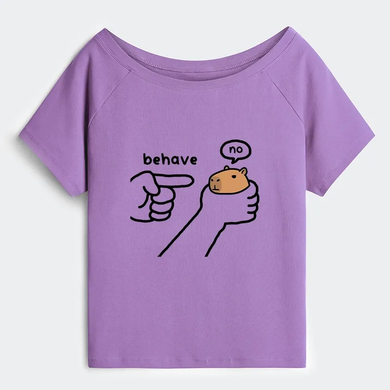 Tokyo-Tiger Dishonest Capybara Off Shoulder T-Shirt Sale