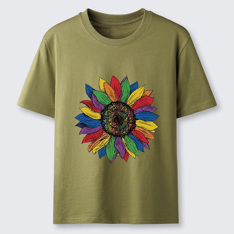 Tokyo-Tiger Rainbow Sunflower Pride Art Classic T-Shirt