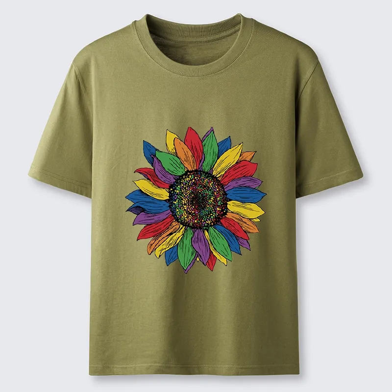 Tokyo-Tiger Rainbow Sunflower Pride Art Classic T-Shirt
