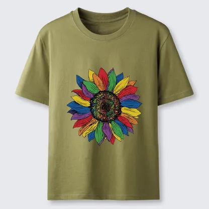 Tokyo-Tiger Rainbow Sunflower Pride Art Classic T-Shirt