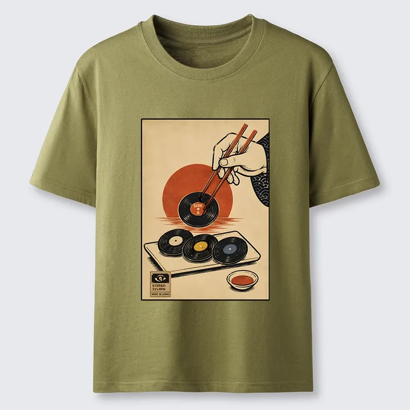 Tokyo-Tiger Chopsticks And Vinyl Sushi Art Classic T-Shirt