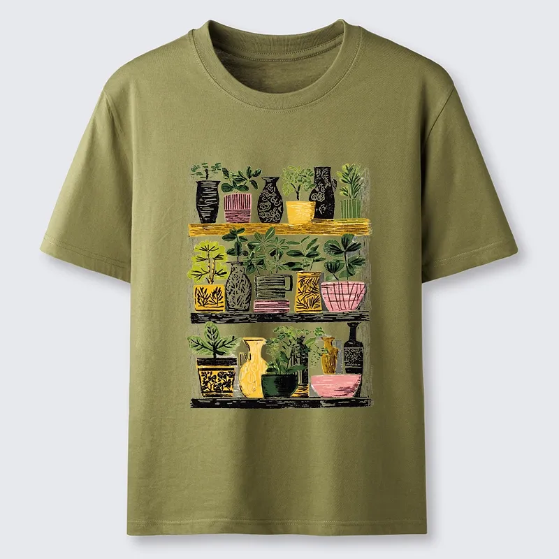 Tokyo-Tiger Cozy Home Plant Shelf Vibes Classic T-Shirt