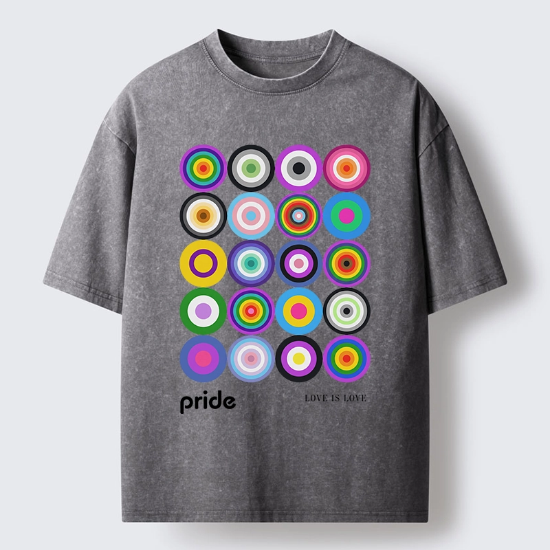 Tokyo-Tiger Every Circle Glows With Inclusive Love Washed T-Shirt