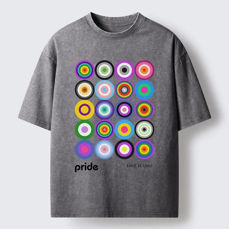 Tokyo-Tiger Every Circle Glows With Inclusive Love Washed T-Shirt