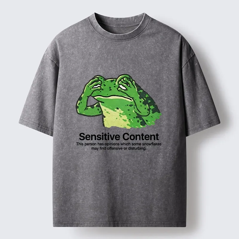 Tokyo-Tiger Funny Meme Of Opinionated Frog Washed T-Shirt