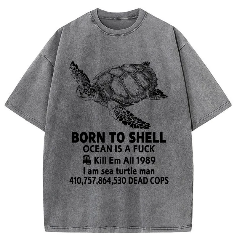 Tokyo-Tiger Born To Shell Washed T-Shirt