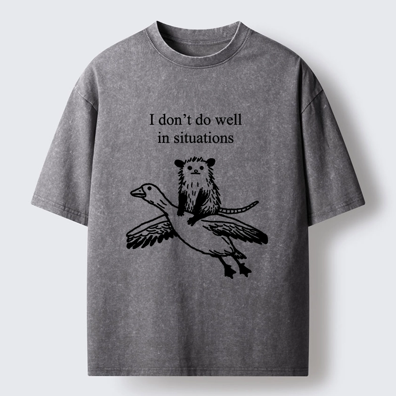 Tokyo-Tiger Lost Possum Rides Wild Goose Washed T-Shirt