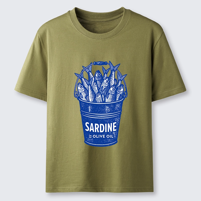 Tokyo-Tiger Vintage Bucket Full Of Fresh Sardines Classic T-Shirt