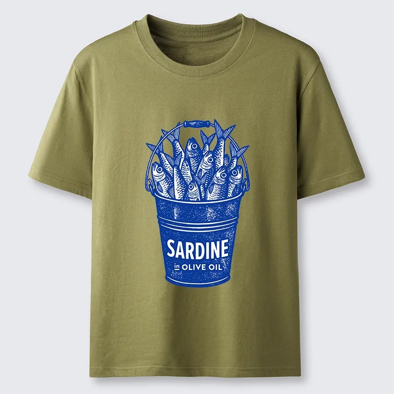 Tokyo-Tiger Vintage Bucket Full Of Fresh Sardines Classic T-Shirt