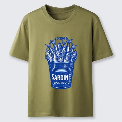 Tokyo-Tiger Vintage Bucket Full Of Fresh Sardines Classic T-Shirt