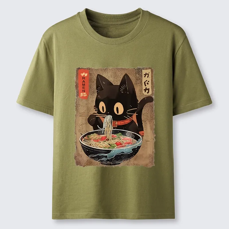 Tokyo-Tiger Ramen Cat Living Its Best Life Classic T-Shirt