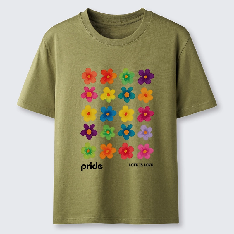 Tokyo-Tiger Colorful Flower Grid For Pride Month Classic T-Shirt