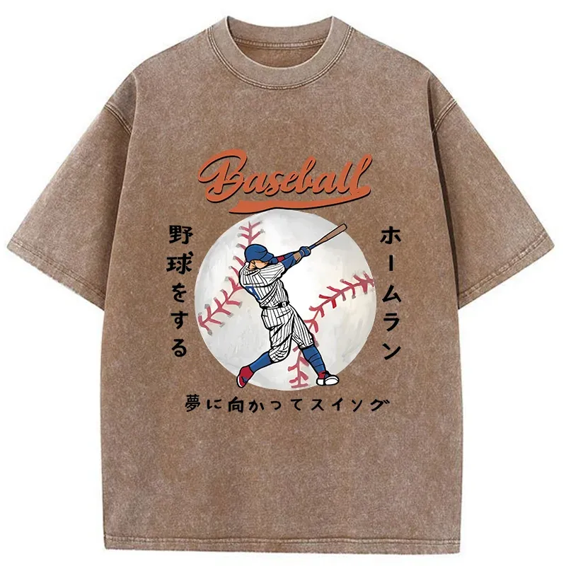 Tokyo-Tiger Japanese Baseball Washed T-Shirt