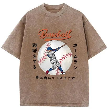Tokyo-Tiger Japanese Baseball Washed T-Shirt