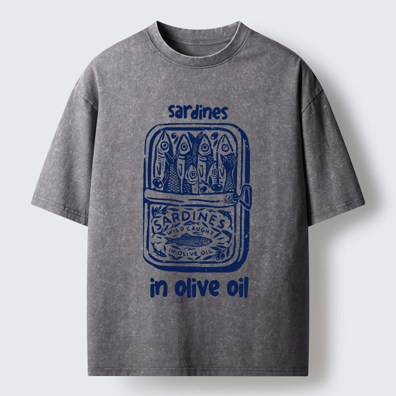 Tokyo-Tiger Tiny Fish Big Flavor Washed T-Shirt