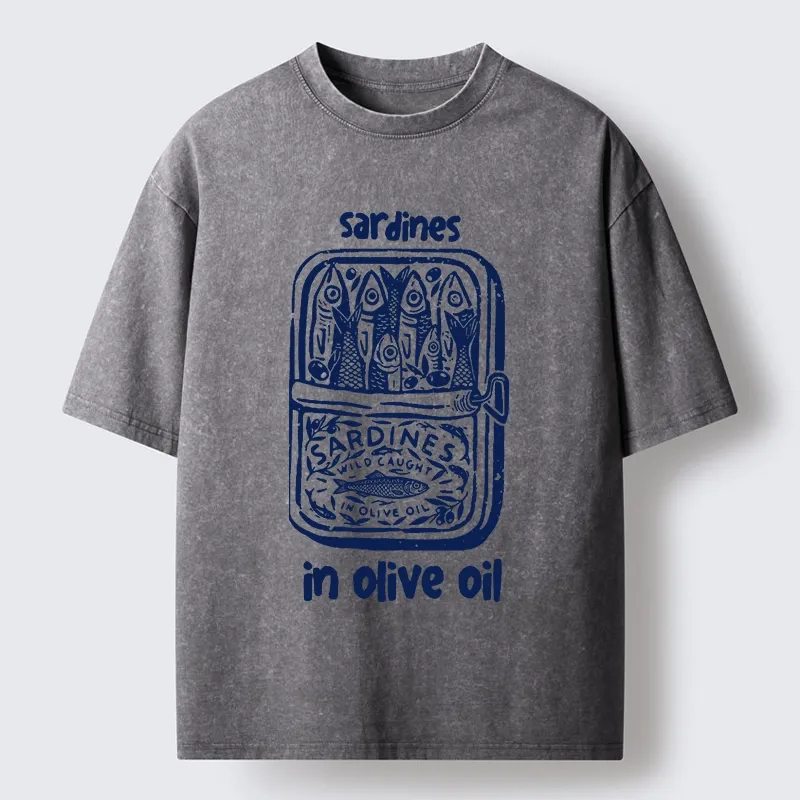 Tokyo-Tiger Tiny Fish Big Flavor Washed T-Shirt