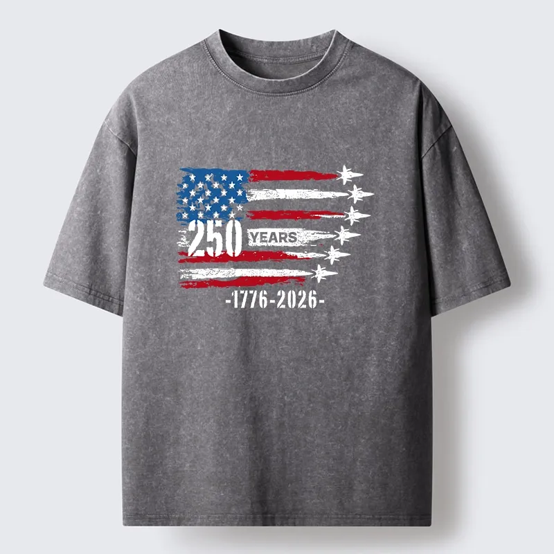 Tokyo-Tiger 250 Years Strong American Flag Washed T-Shirt Sale