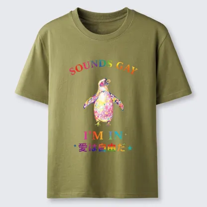 Tokyo-Tiger Colorful Penguin Stands For Free Love Classic T-Shirt