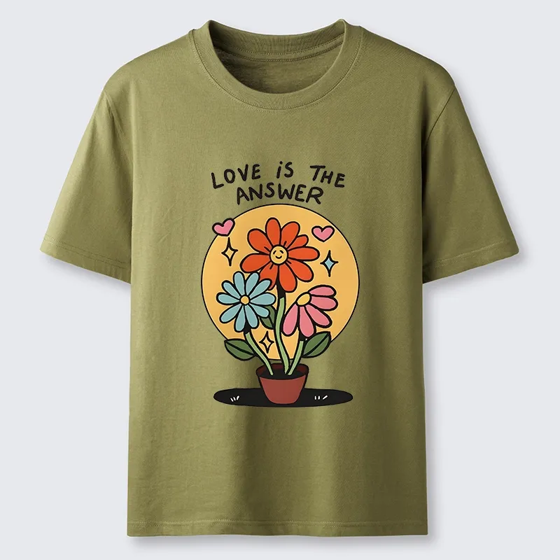 Tokyo-Tiger Happy Blooms Say Love Solves All Things Classic T-Shirt