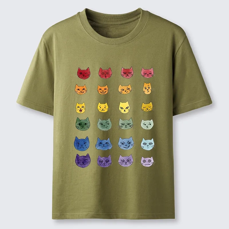 Tokyo-Tiger Watercolor Rainbow Cat Classic T-Shirt