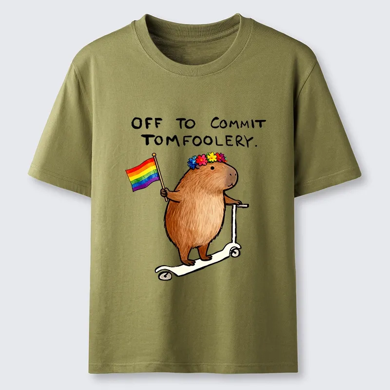 Tokyo-Tiger Pride Capybara On Scooter Meme Classic T-Shirt