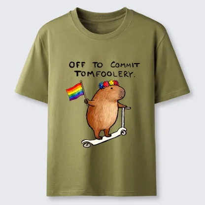 Tokyo-Tiger Pride Capybara On Scooter Meme Classic T-Shirt
